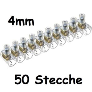 50x Stecche Morsetto a Cappuccio 4mmq